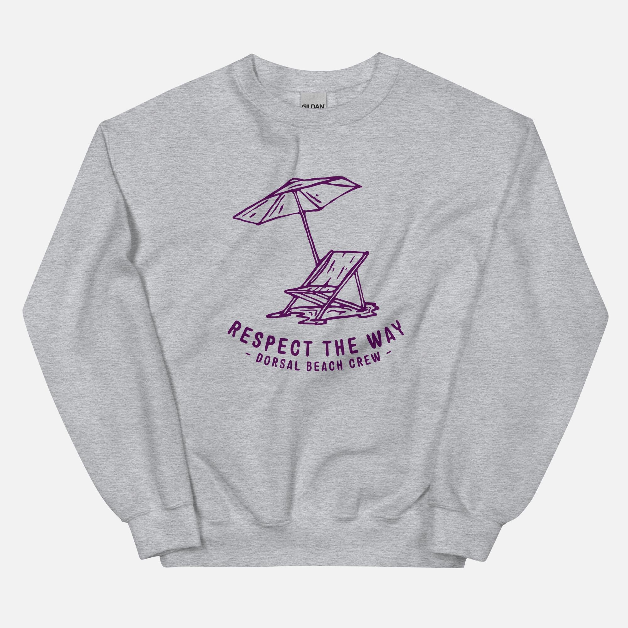 Light Grey Beach Chair Crewneck