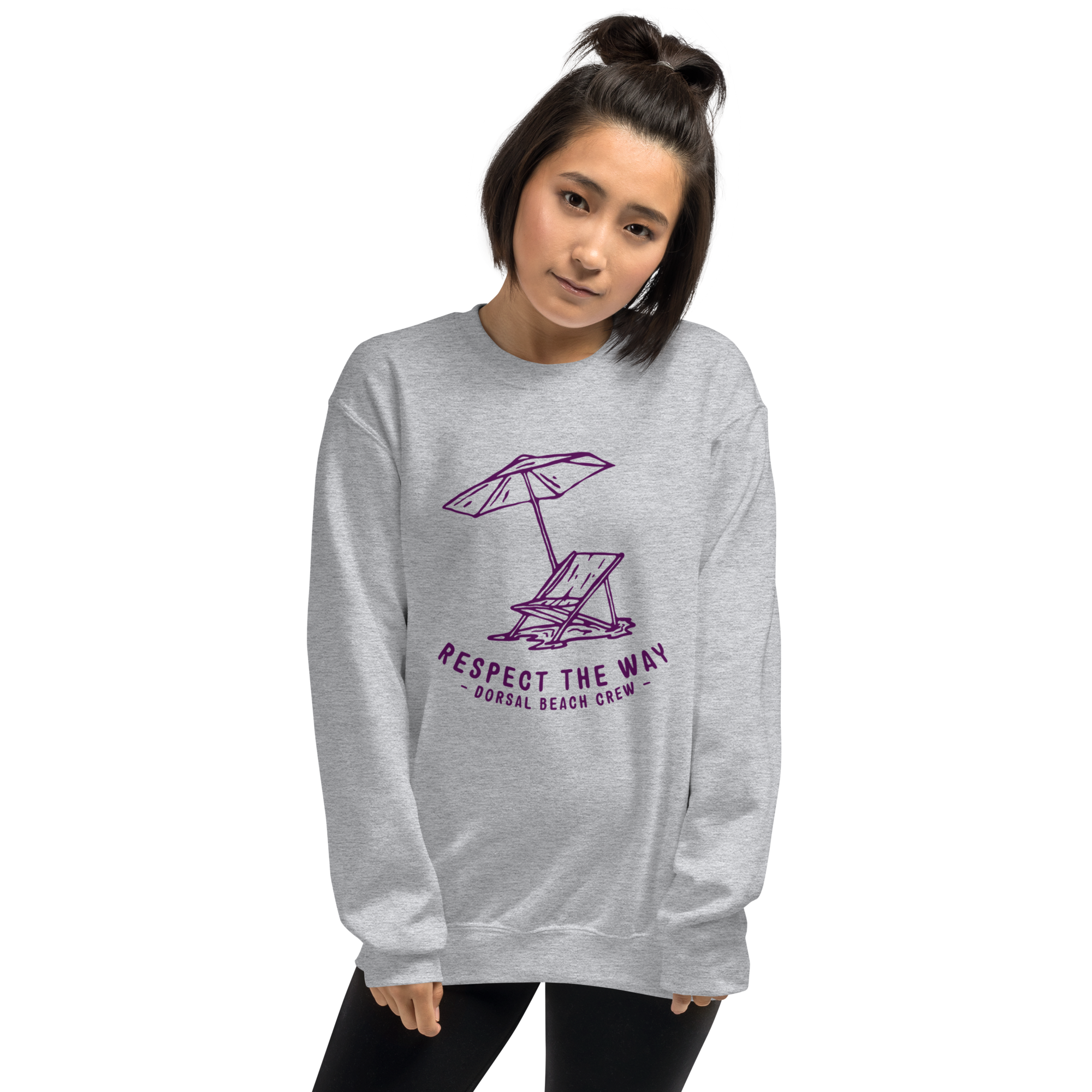 Light Grey Beach Chair Crewneck
